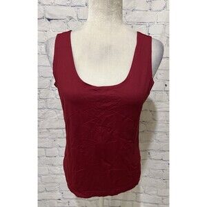 Chicos Red Sleeveless Tank Top Shell Women Scoop Neck Layering Size 1/small